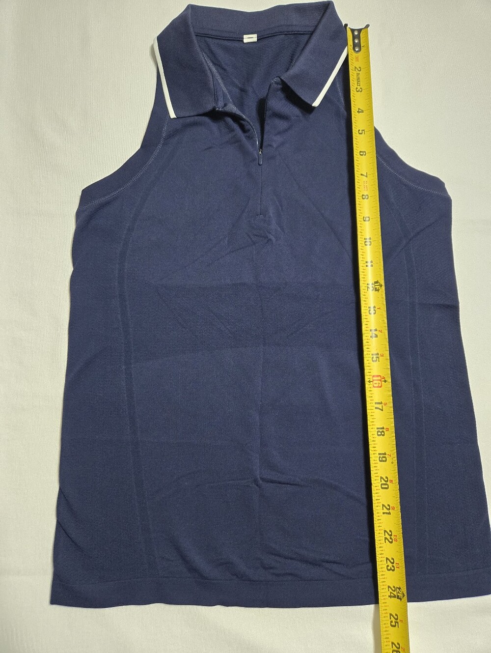 Athleta Women's Momentum Seamless Navy Blue Polo Tank sz S - Picture 3 of 6